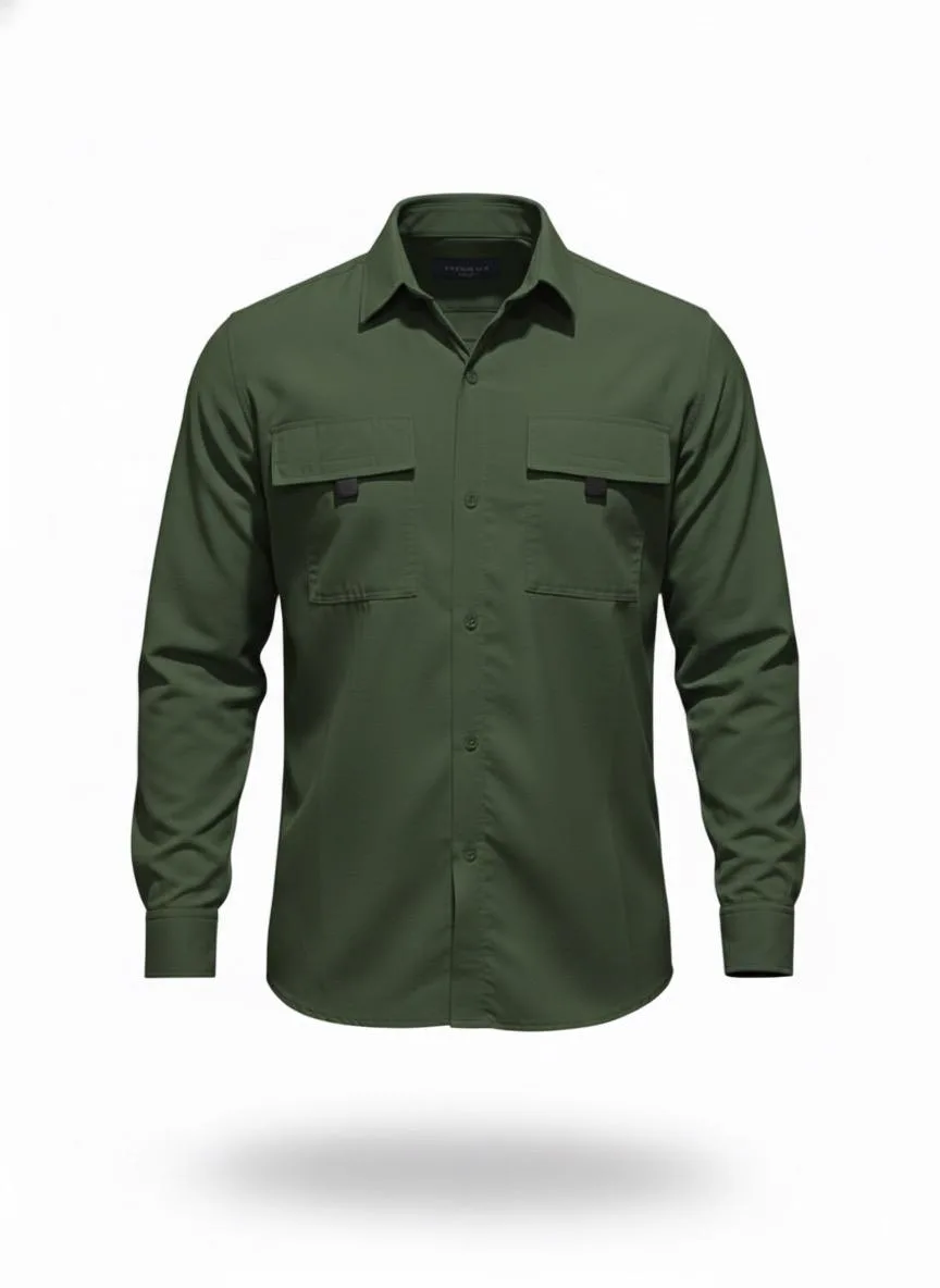 Camisa Mustang Verde para o Agro